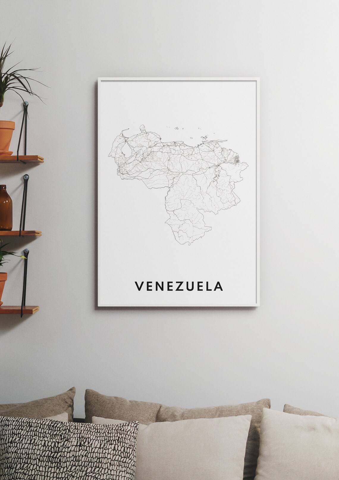 Venezuela South America Country Outline Minimalist Map Poster - Image 2