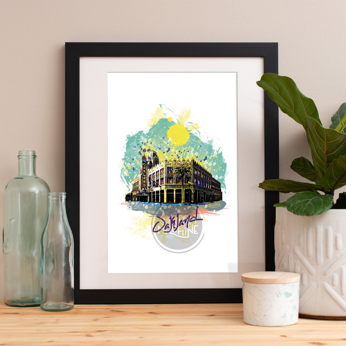 Oakland Print Oakland Skyline Oakland Art Oakland Poster Oakland Watercolor Oakland Art Print Oakland Map Oakland Wall Art