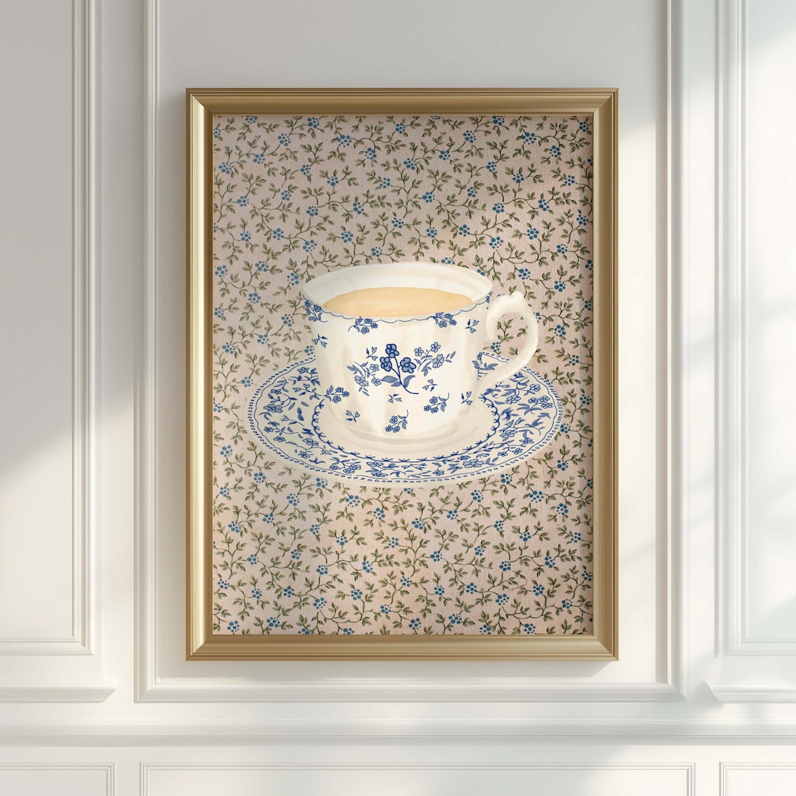 Coffee With Grandma, Vintage Grandmillennial Art Print - Image 2