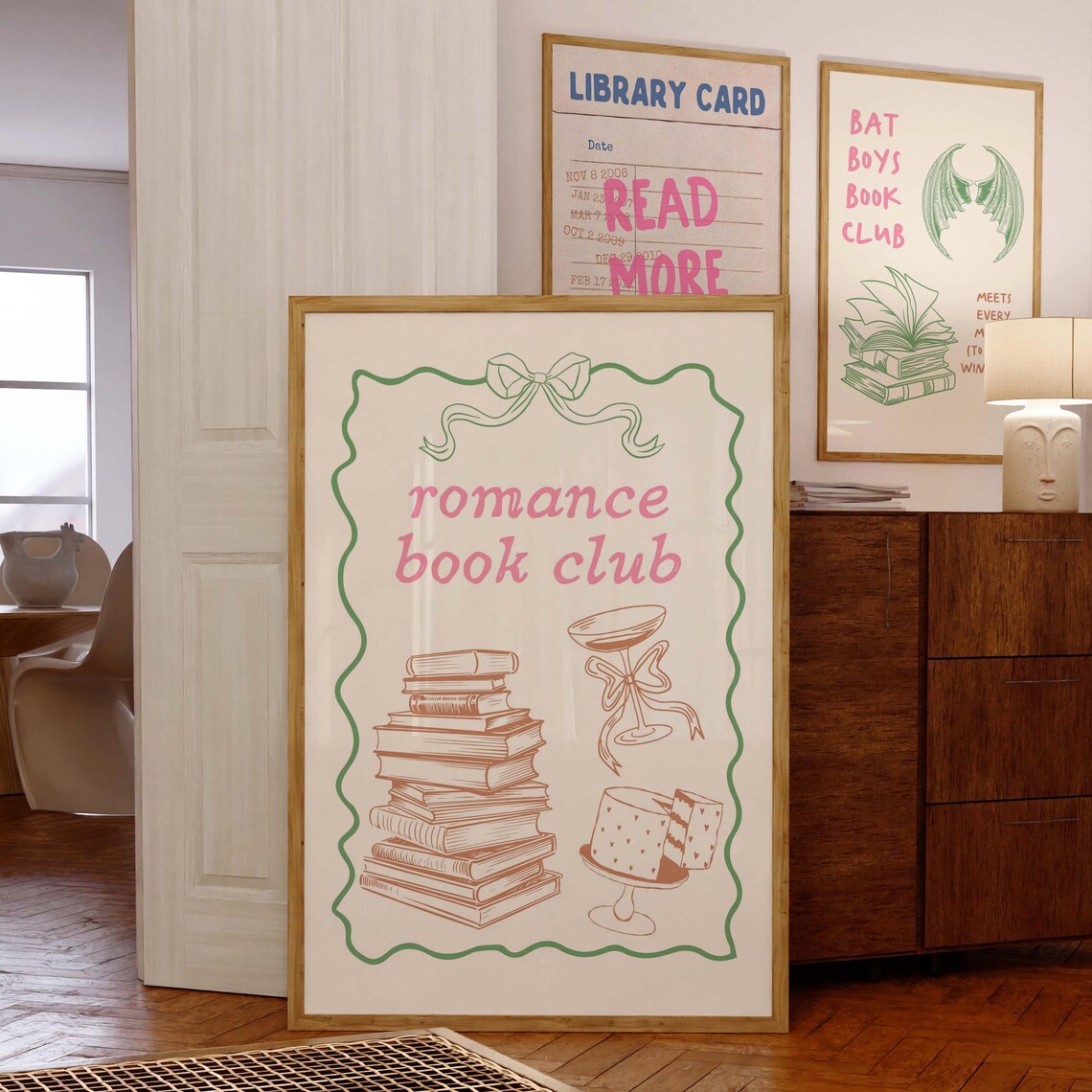 Romance Book Club Reading Nook, Book Lovers Art Print - Image 2
