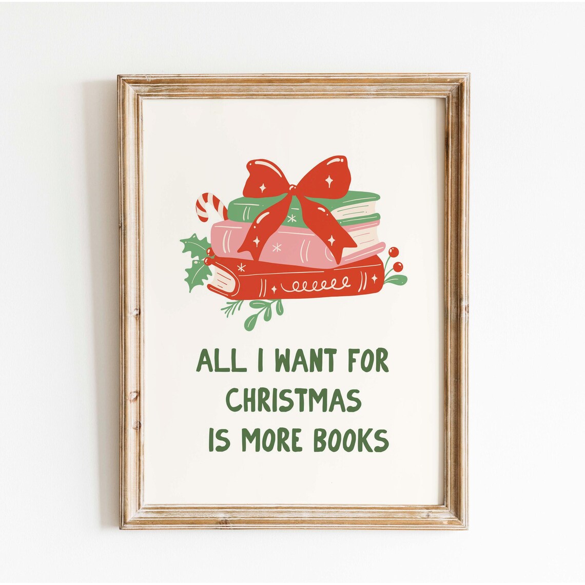 Book Lovers Christmas Holiday Decor, Gift for Reading Lover - Image 4