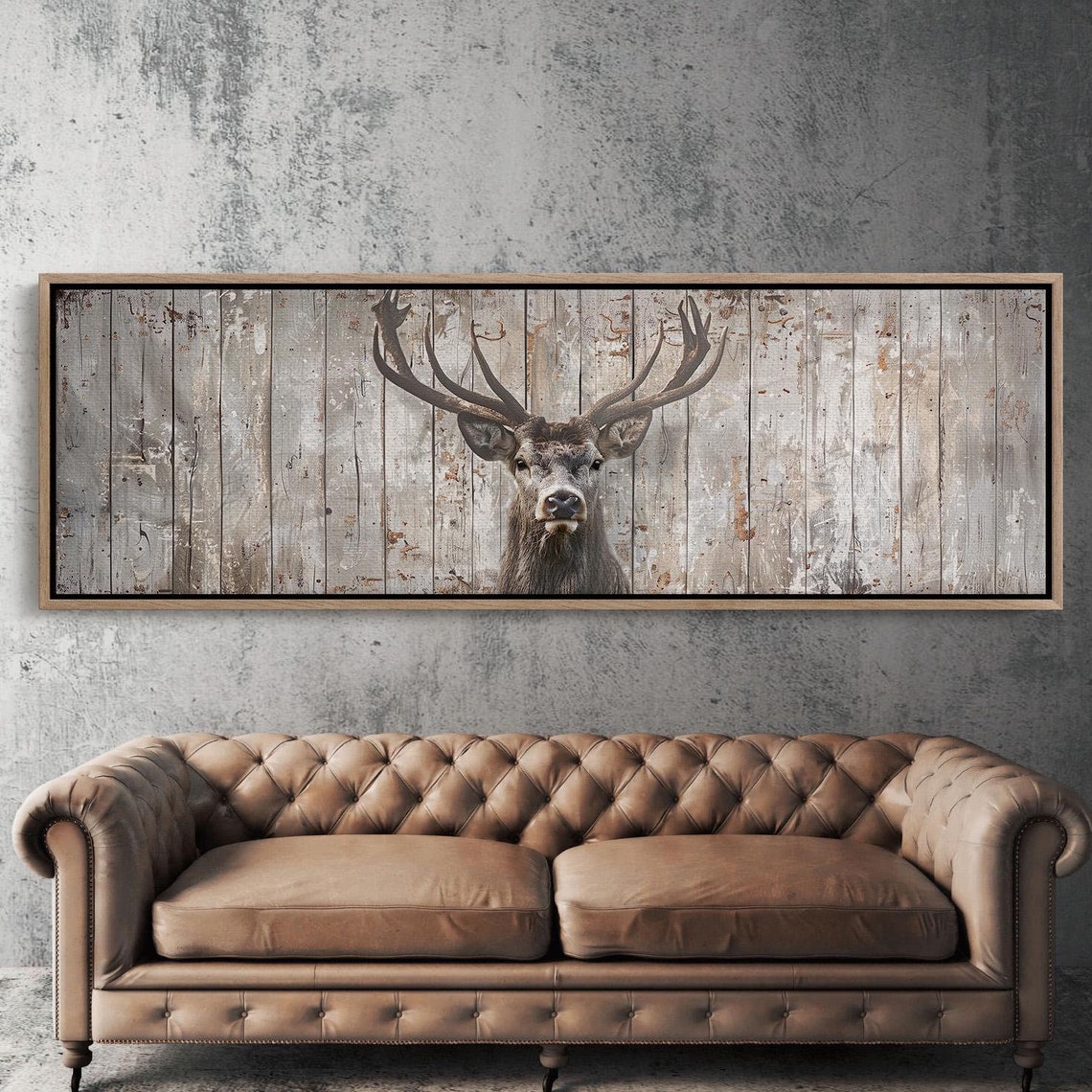 Deer Rustic Cabin Wall Art Print