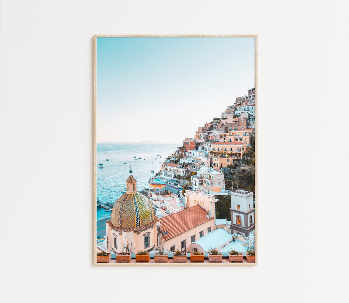 Amalfi Coast Italy Cityscape Travel Poster