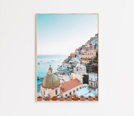 Amalfi Coast Italy Cityscape Travel Poster