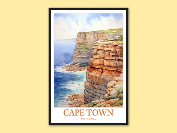 Cape Town Travel Print South Africa Wall Art
