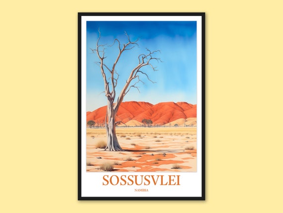 Sossusvlei Namibia Travel Print Desert Wall Art