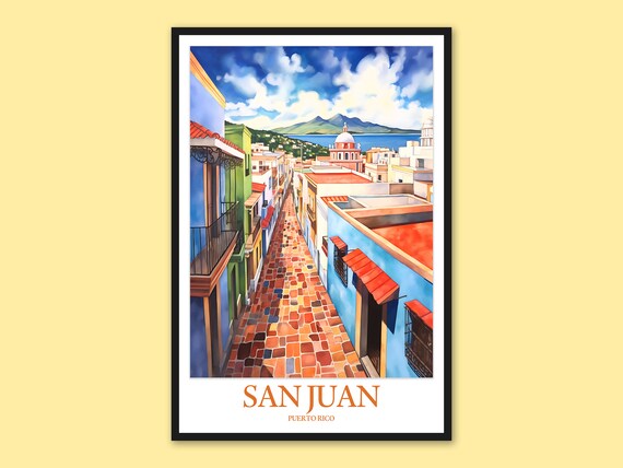 San Juan Travel Poster Puerto Rico Wall Art