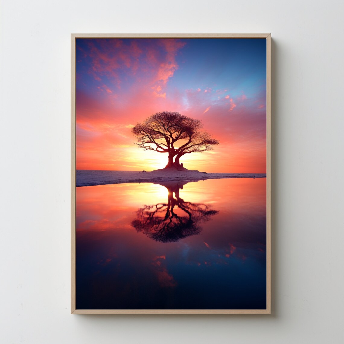 Tree At Sunset Wall Art Biblical Instant Scripture By The Water Living Gives Life Beautiful Creation