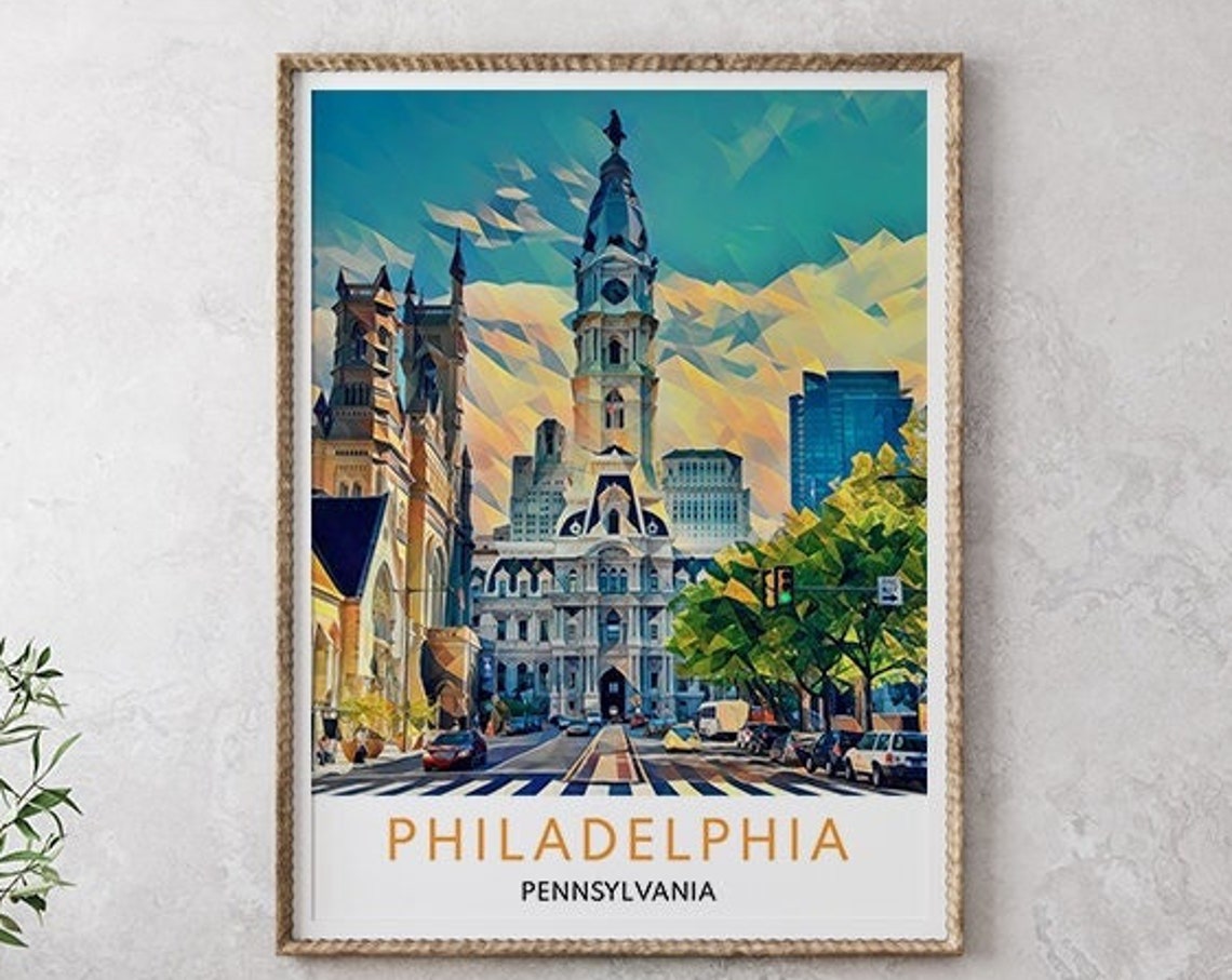 Philadelphia Art Philadelphia Print Pennsylvania Print Philadelphia Poster Pennsylvania Art Philadelphia Gift Pennsylvania Travel Art - Image 2