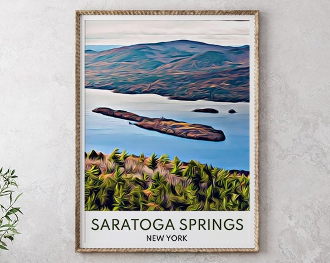 Saratoga Springs Print New York Print New York Wall Art Saratoga Springs Wall Art Saratoga Springs Poster New York Poster Travel - Image 2