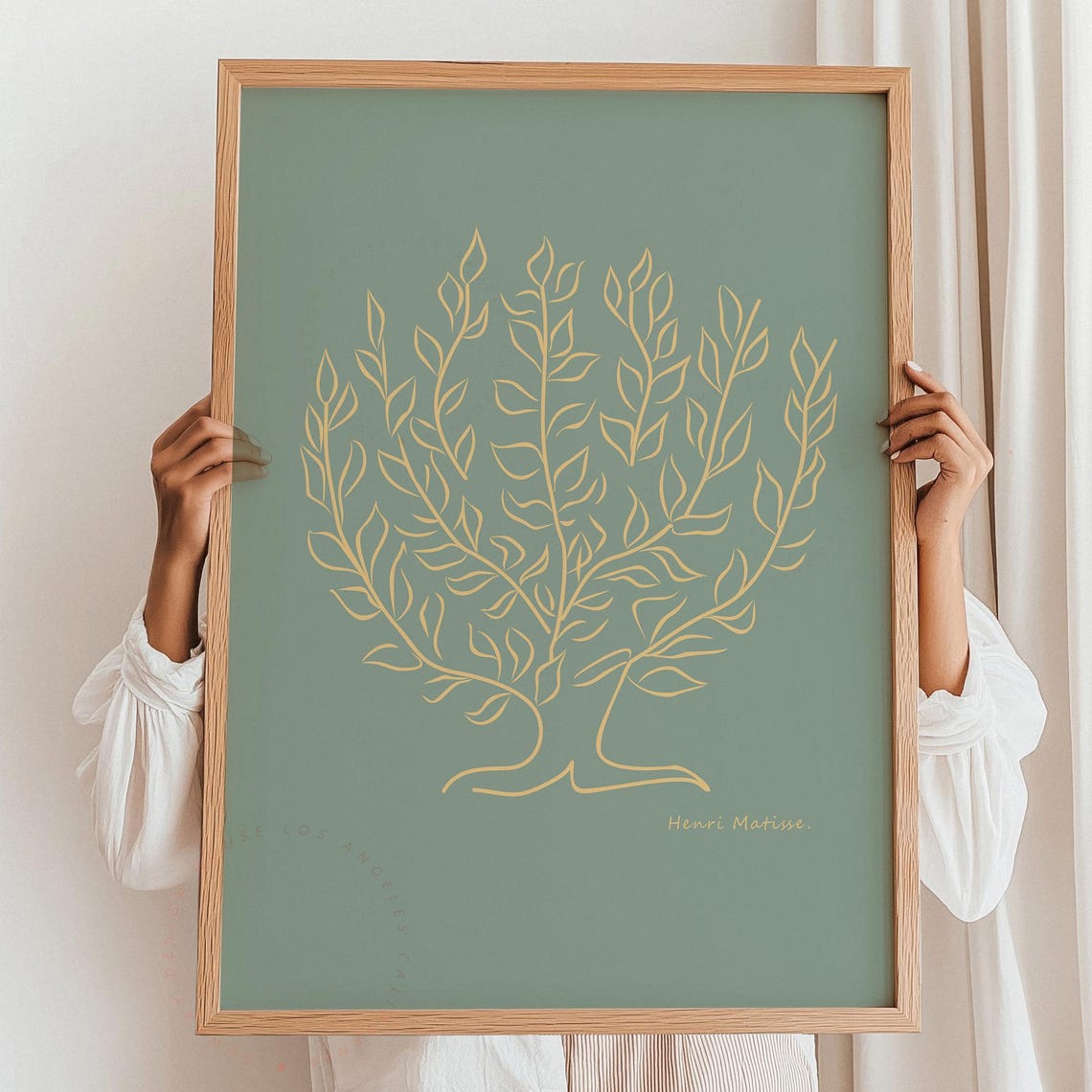Sage Green Matisse Print Exhibition Poster Henri Wall Art Minimalist Decor Famous Gallery