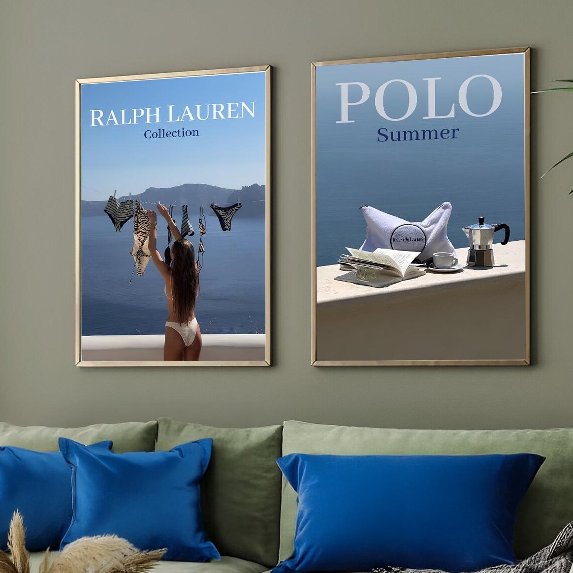 Vintage Fashion Magazine Poster Retro Canvas Wall Art Summer Collection