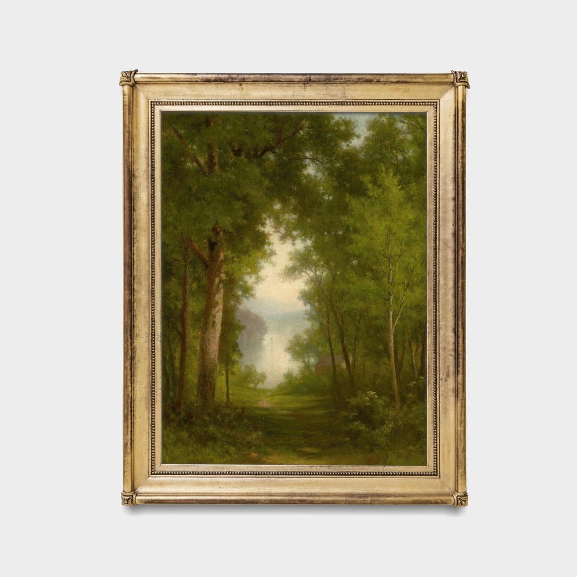 Mailed Print Vintage Landscape Tree Forest Painting Antique Art Print Vertical Wall Art Farmhouse Wall Decor Physical Prints - Image 3