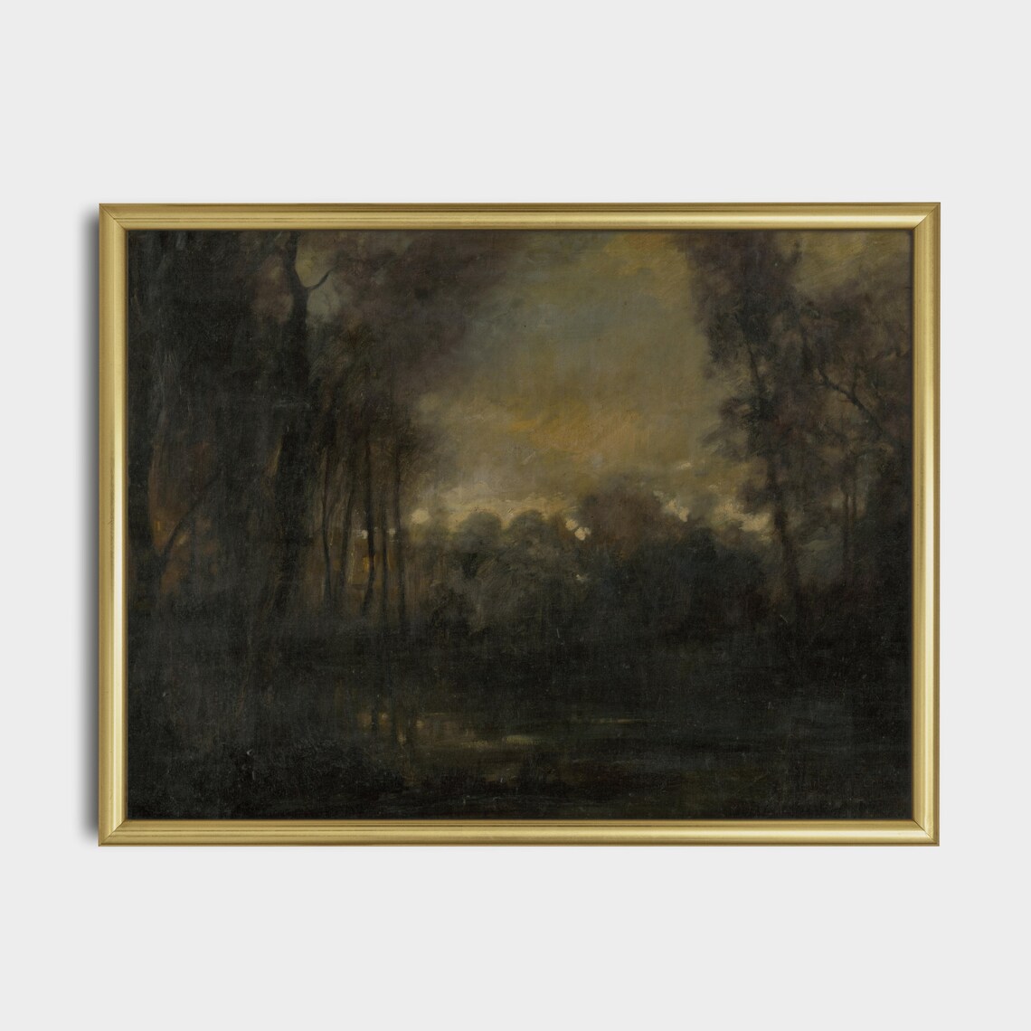 Vintage Forest Landscape Art Print, Dark Academia - Image 5
