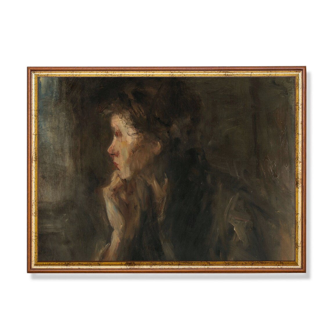 Victorian Lady Vintage Portrait Wall Art Print