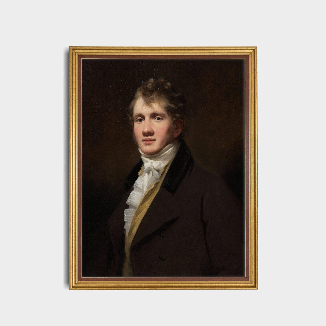 Vintage Gentleman Portrait, Dark Academia Art Print - Image 3