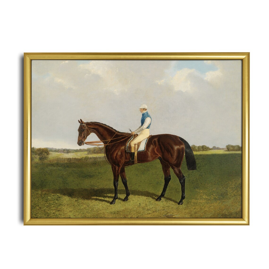 Vintage Horse Painting, Antique Equestrian Farmhouse Art Print