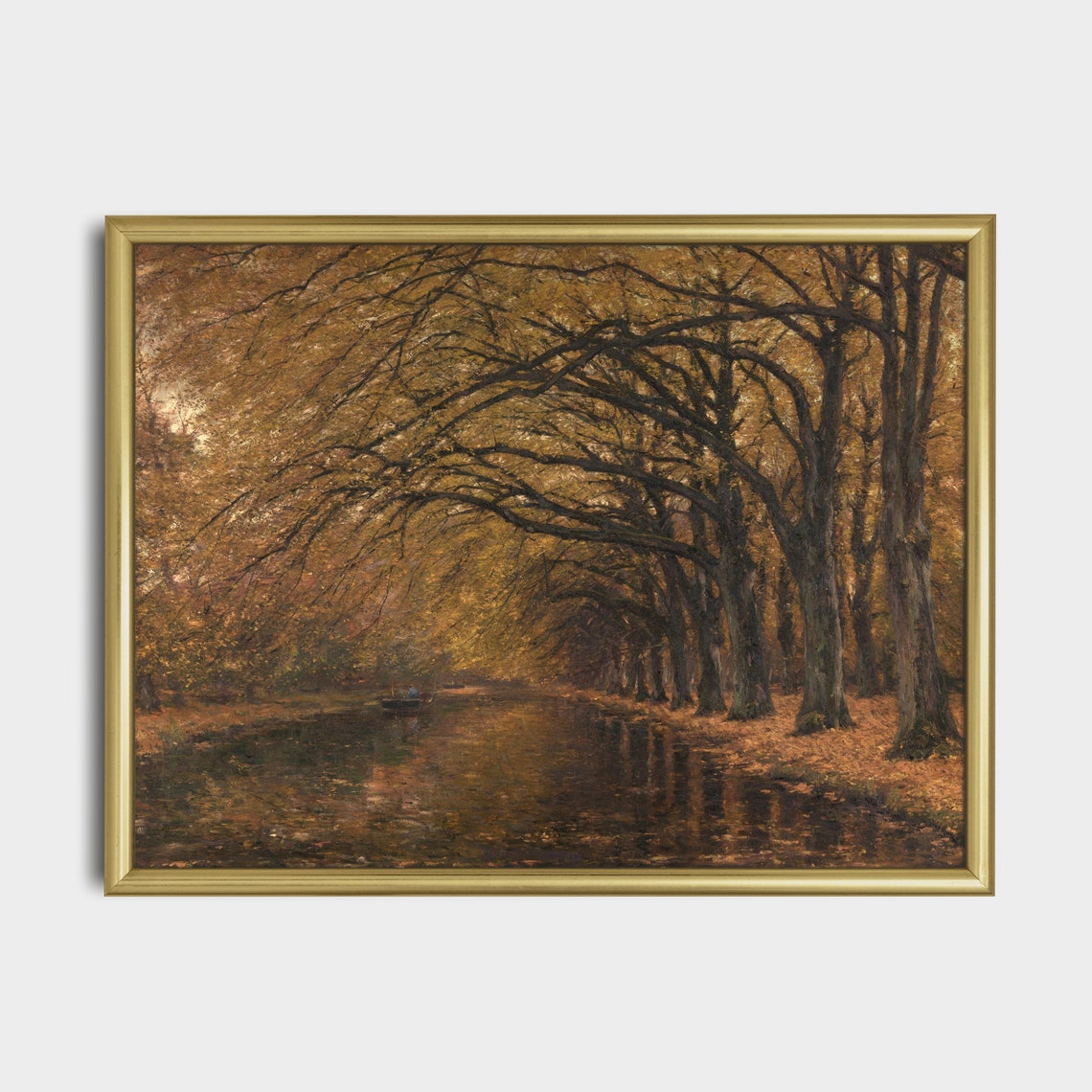 Printed And Shipped Vintage Autumn Landscape Antique Fall Painting Rustic Moody Print Nature Forest Fine Art Physical Prints - Image 3