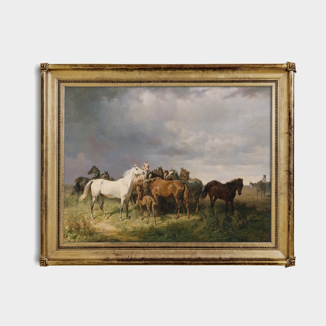 Vintage Horse Painting Antique Equestrian Art Print - Image 4