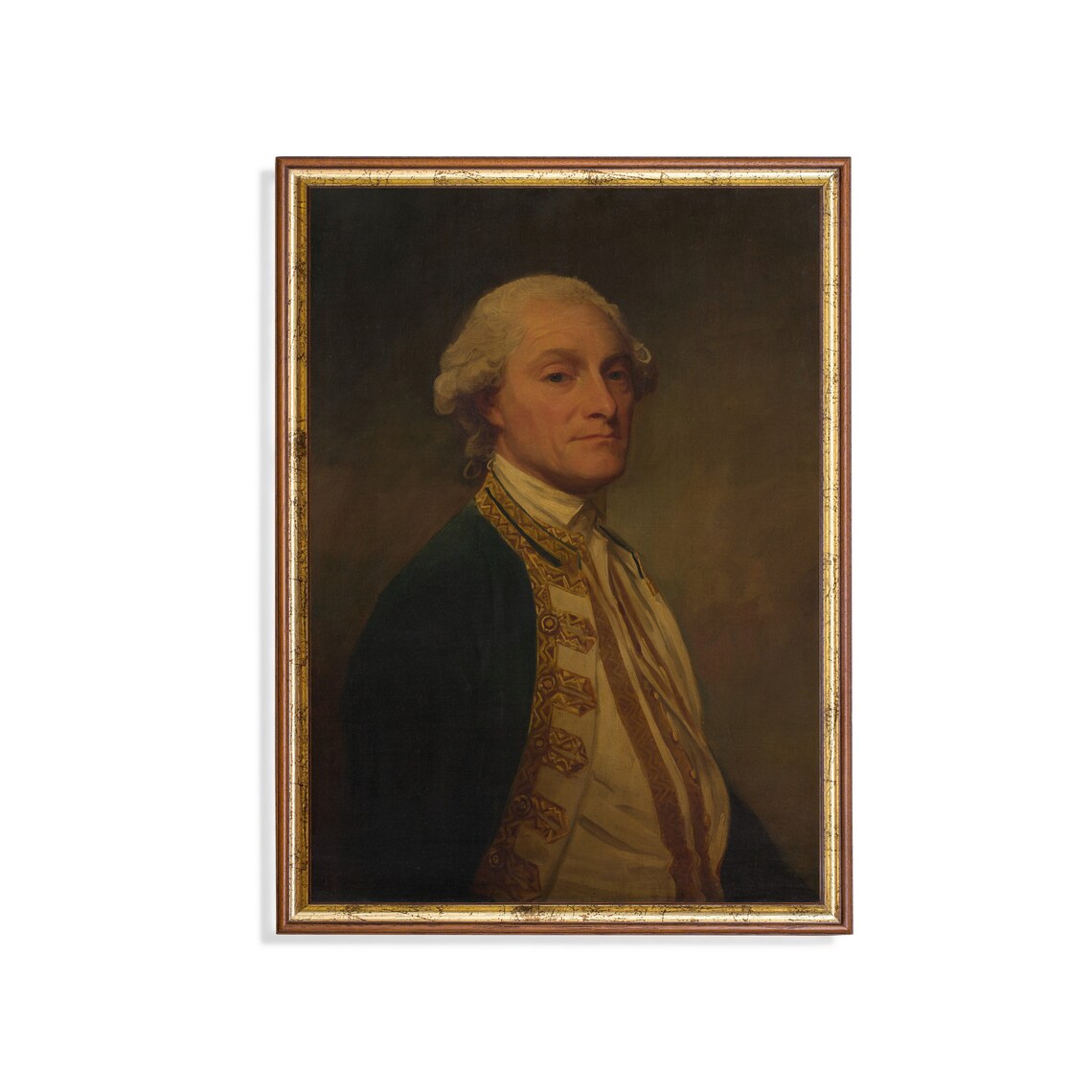 18th Century Gentleman in Embroidered Coat Vintage Portrait Poster