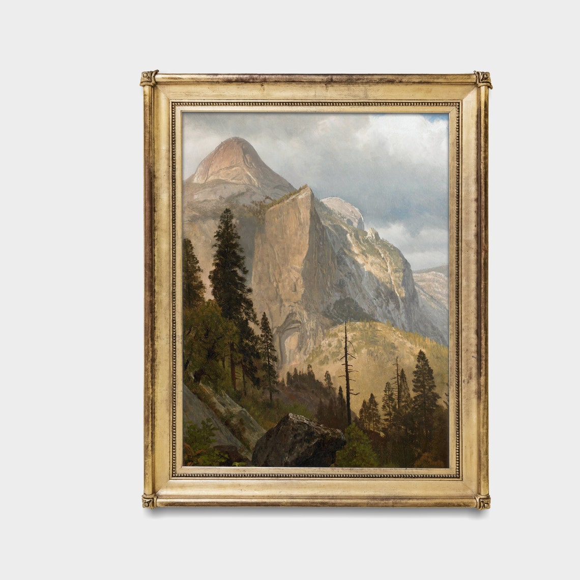 Granite Cliffs and Towering Pines in a Mountain Valley Poster - Image 3