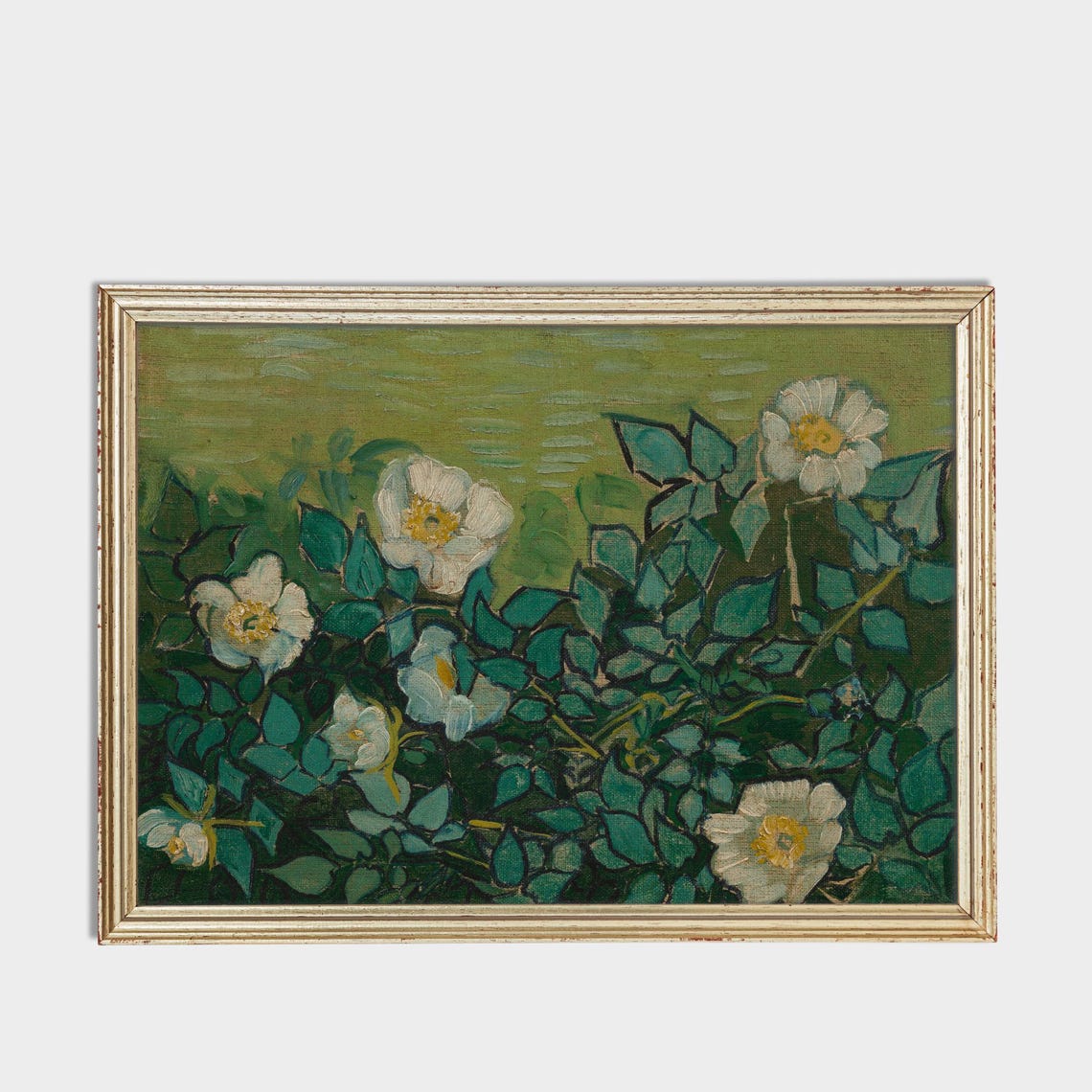 Print And Ship Vintage Flowers Print Wild Roses Antique Floral Art Moody Rustic Print Mailed Botanical Artwork - Image 3