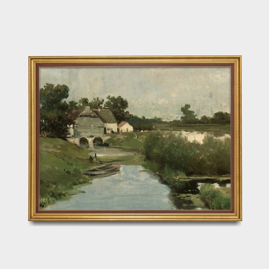 Vintage Countryside Landscape Art Print, Farmhouse Rustic - Image 2