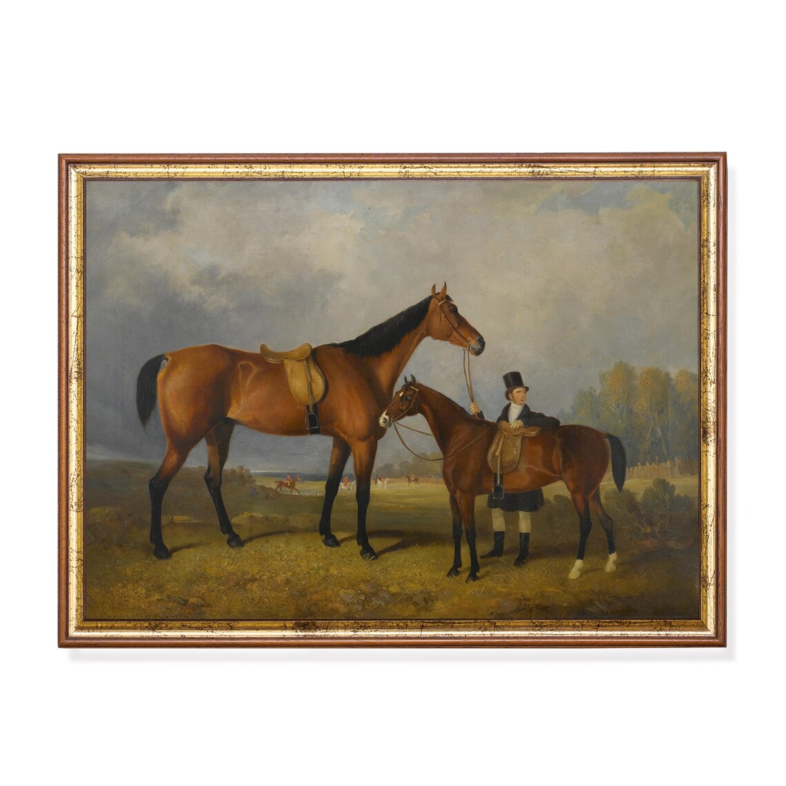Horse Painting Rustic Moody Animal Art Print
