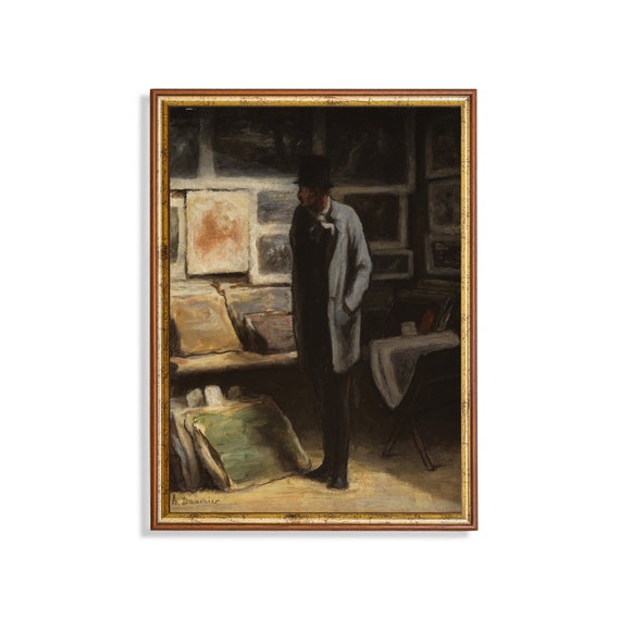 Vintage Man Portrait Antique Gentleman Painting Wall Art Moody Rustic Print 18th Century Fine Art Print
