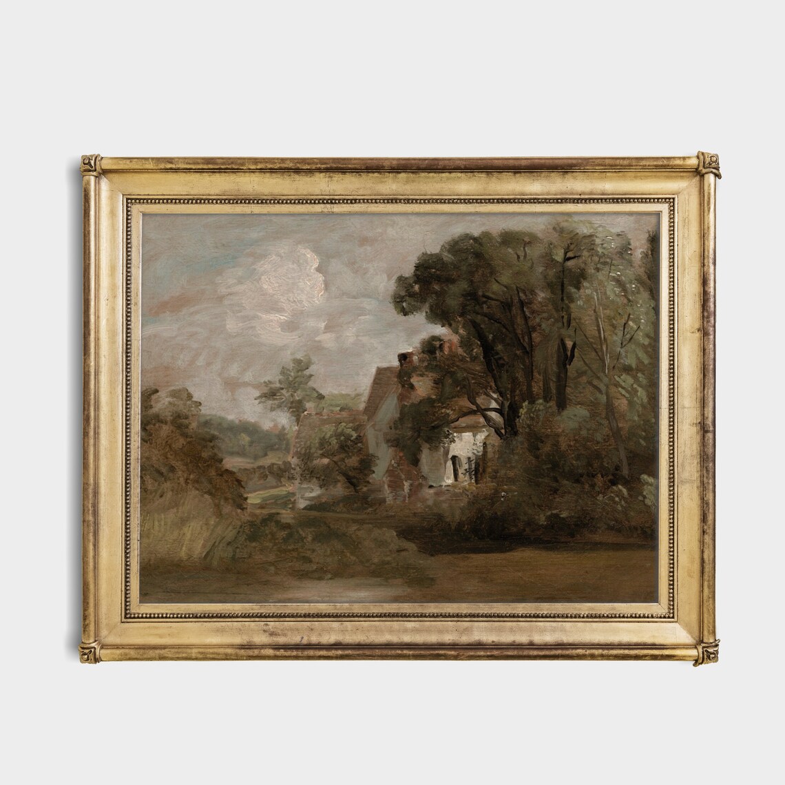Vintage Summer Landscape Art Print, Farmhouse Cottage - Image 2