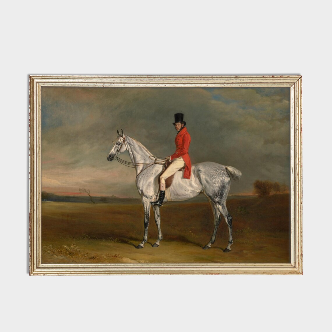 Equestrian Portrait, Vintage English Hunt Scene Art Print - Image 3