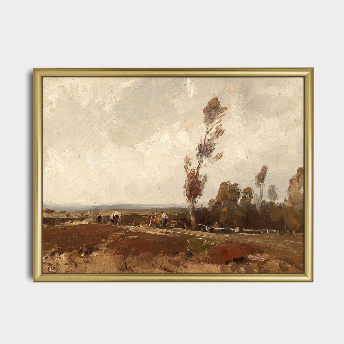 Autumn Landscape Prints Vintage Fall Painting Antique Moody Rustic Artwork Wall Art Farmhouse Decor - Image 4