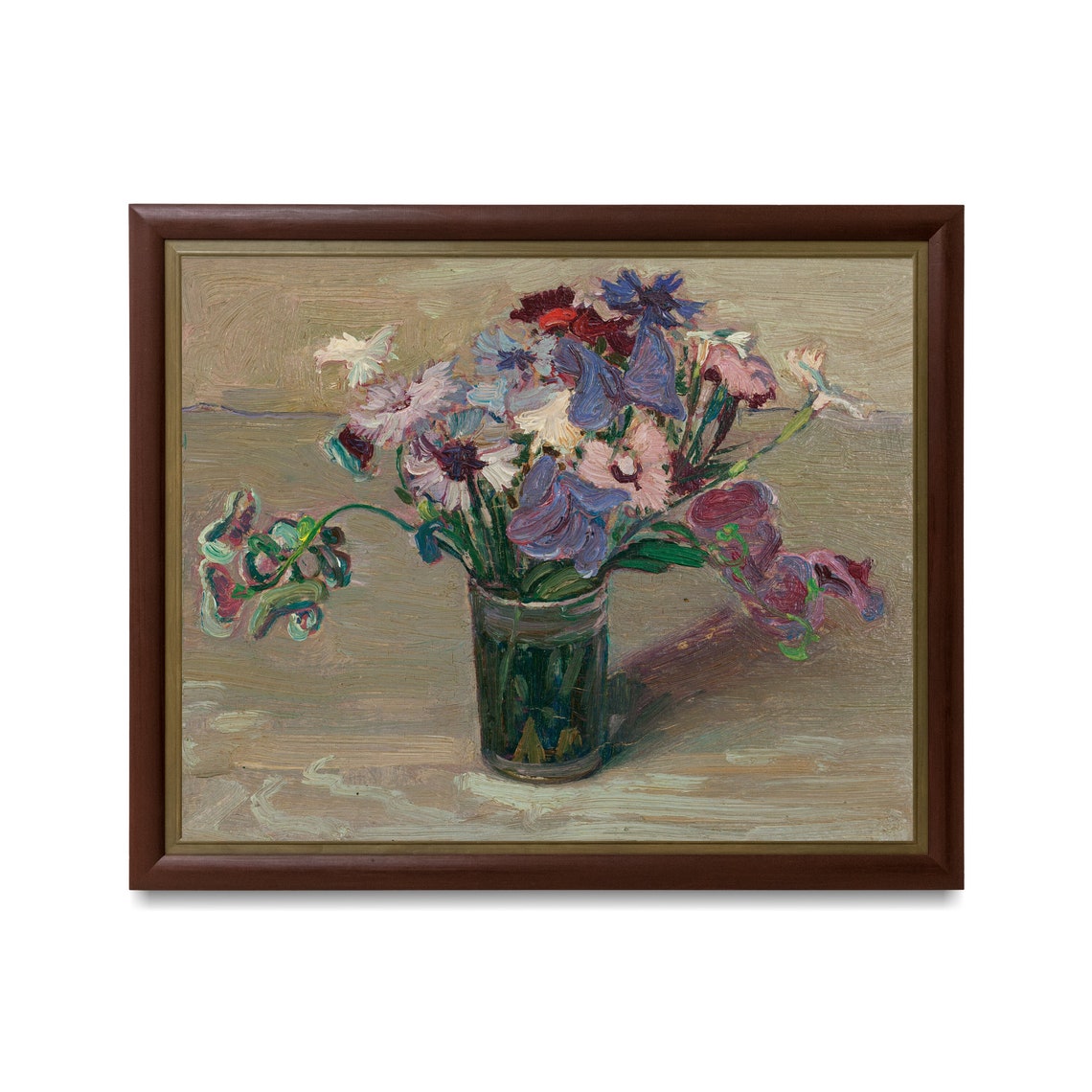 Printed And Shipped Vintage Still Life With Flowers Antique Floral Painting Oil Painting Print Physical Prints Living Room Art
