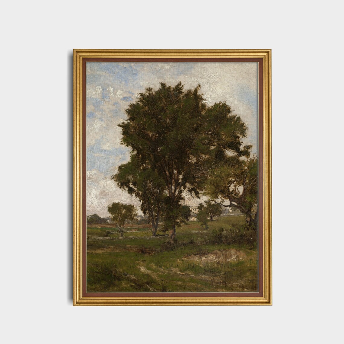 Vintage Country Landscape, Rustic Tree Forest Art Print - Image 5
