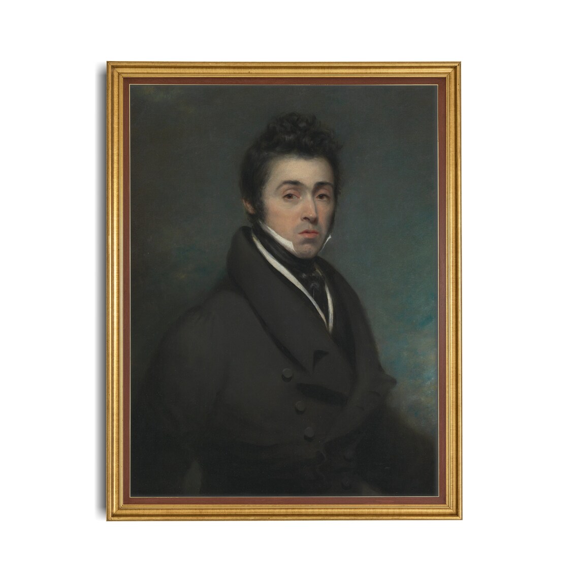 Vintage Gentleman Portrait, Moody Rustic Art Print - Image 3