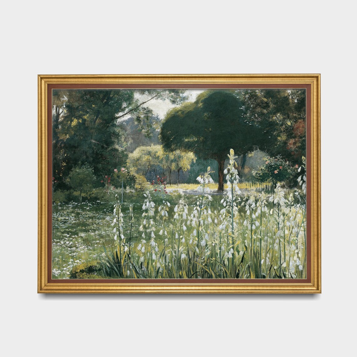 Vintage Country Landscape Art Print, Antique Farmhouse - Image 3