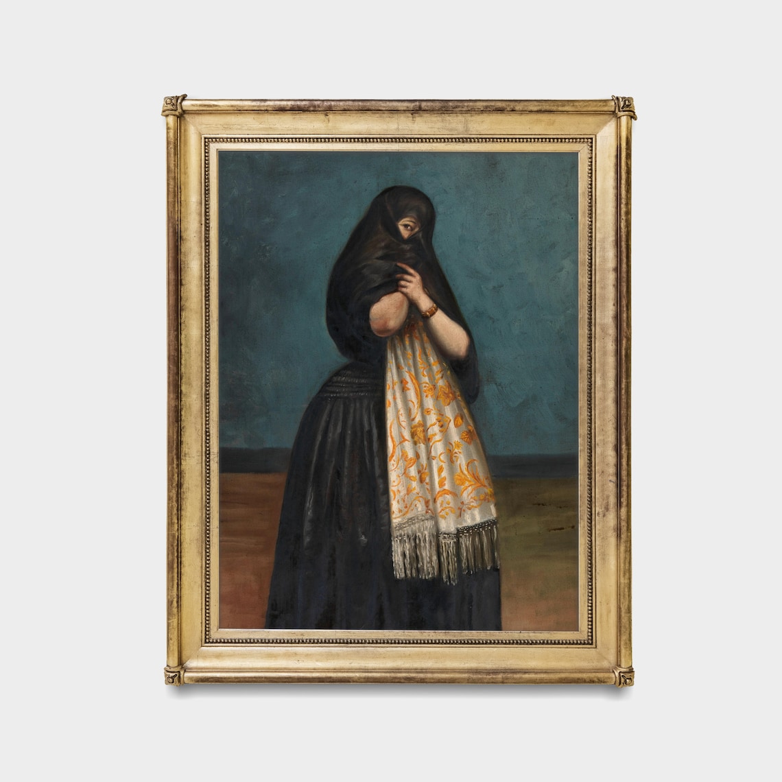Vintage Spanish Woman in Black Mantilla Classic Portrait Poster - Image 4