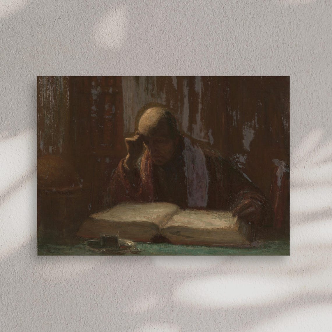 Study Print Dark Academia Wall Art Vintage Reading Painting Moody Library Decor Classic Scholar Artwork Intellectual Art Print - Image 4