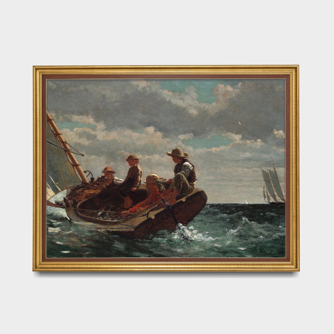 Winslow Homer Breezing Up Boys Sailing Boat American Classic Poster - Image 5