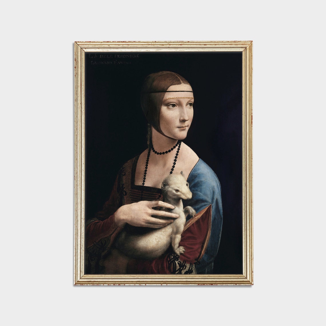 Leonardo da Vinci Lady With an Ermine Renaissance Portrait Poster - Image 2