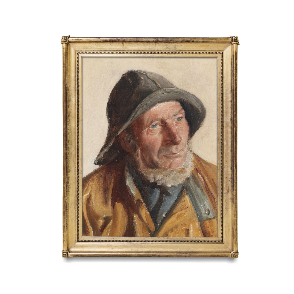 Vintage Gentleman Portrait Art Print, Rustic Fine Art - Image 2