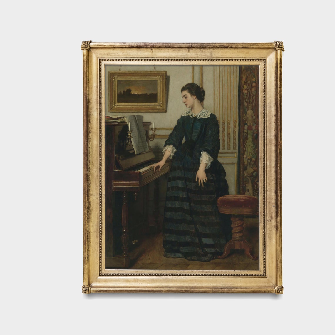 Print And Ship Vintage Portrait Painting Antique Woman Portrait Victorian Print Oil Painting Print Fine Art Mailed Print - Image 5
