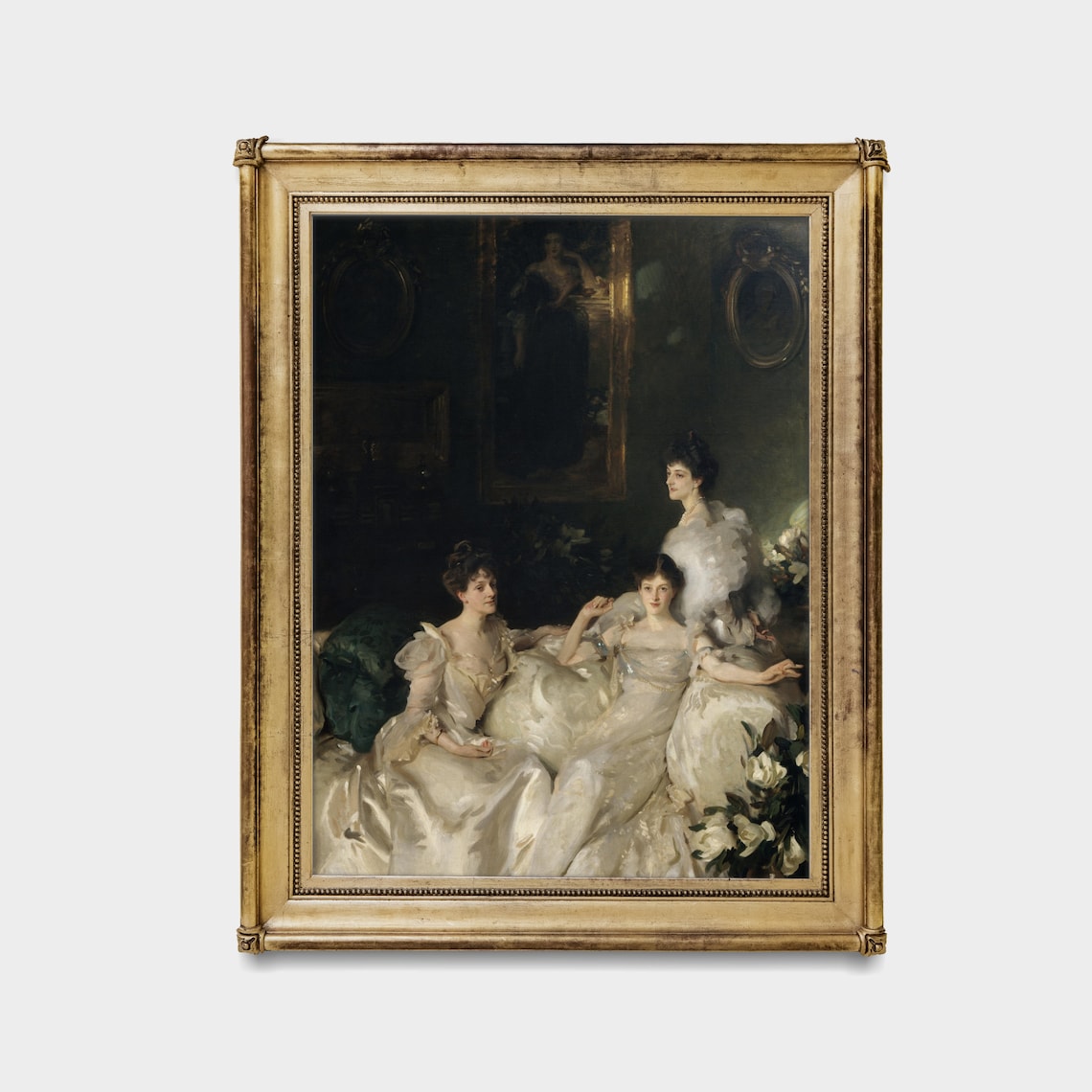 Three Sisters Portrait, Vintage Victorian Art Print - Image 3