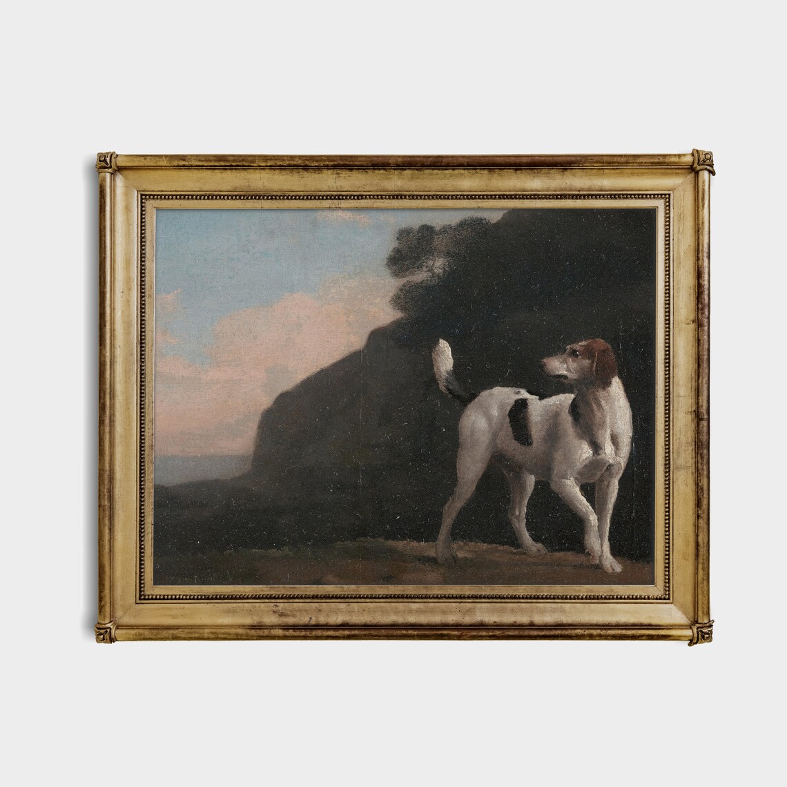 Vintage Foxhound Painting, Rustic Farmhouse Art Print - Image 2