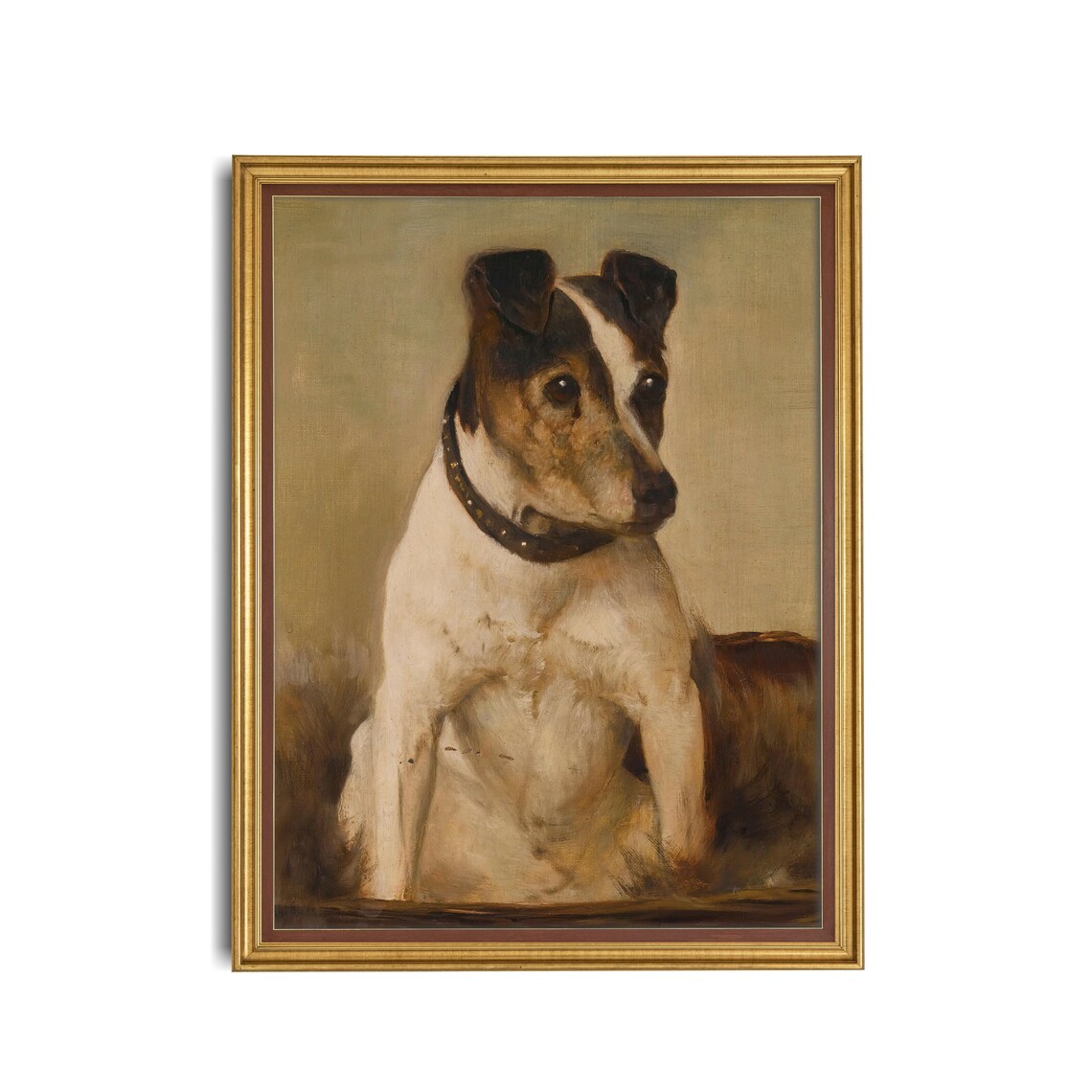 Vintage Dog Portrait, Antique Farmhouse Wall Art Print - Image 3