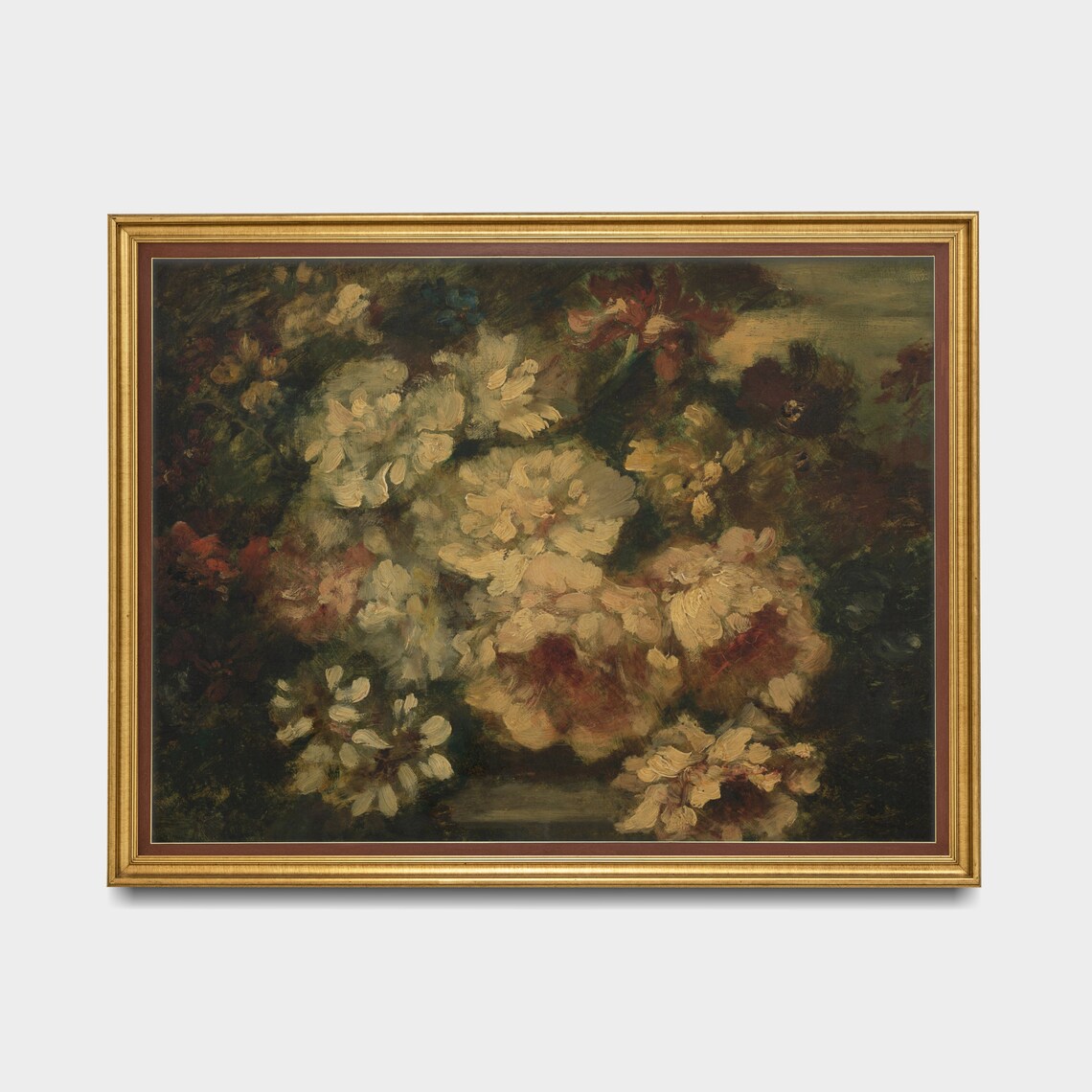 Vintage Still Life With Flowers, Farmhouse Floral Art Print - Image 4