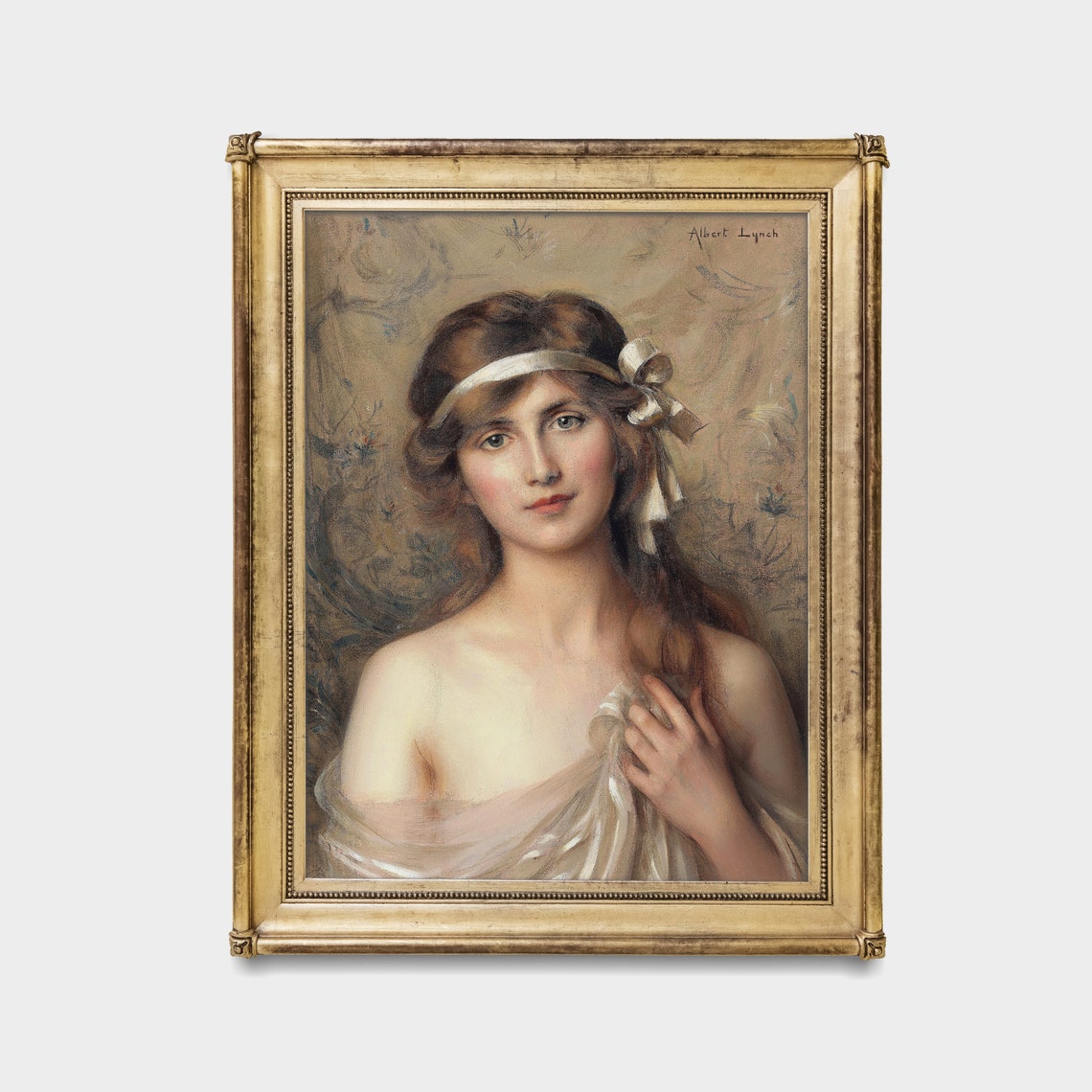 Woman Portrait Painting Vintage Print Antique Wall Art Livingroom Art Oil Painting Female Portrait - Image 3