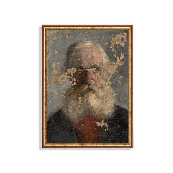 Printed And Shipped Vintage Man Portrait Antique Gentleman Painting Antique Rustic Moody Print 18th Century Art Physical Prints