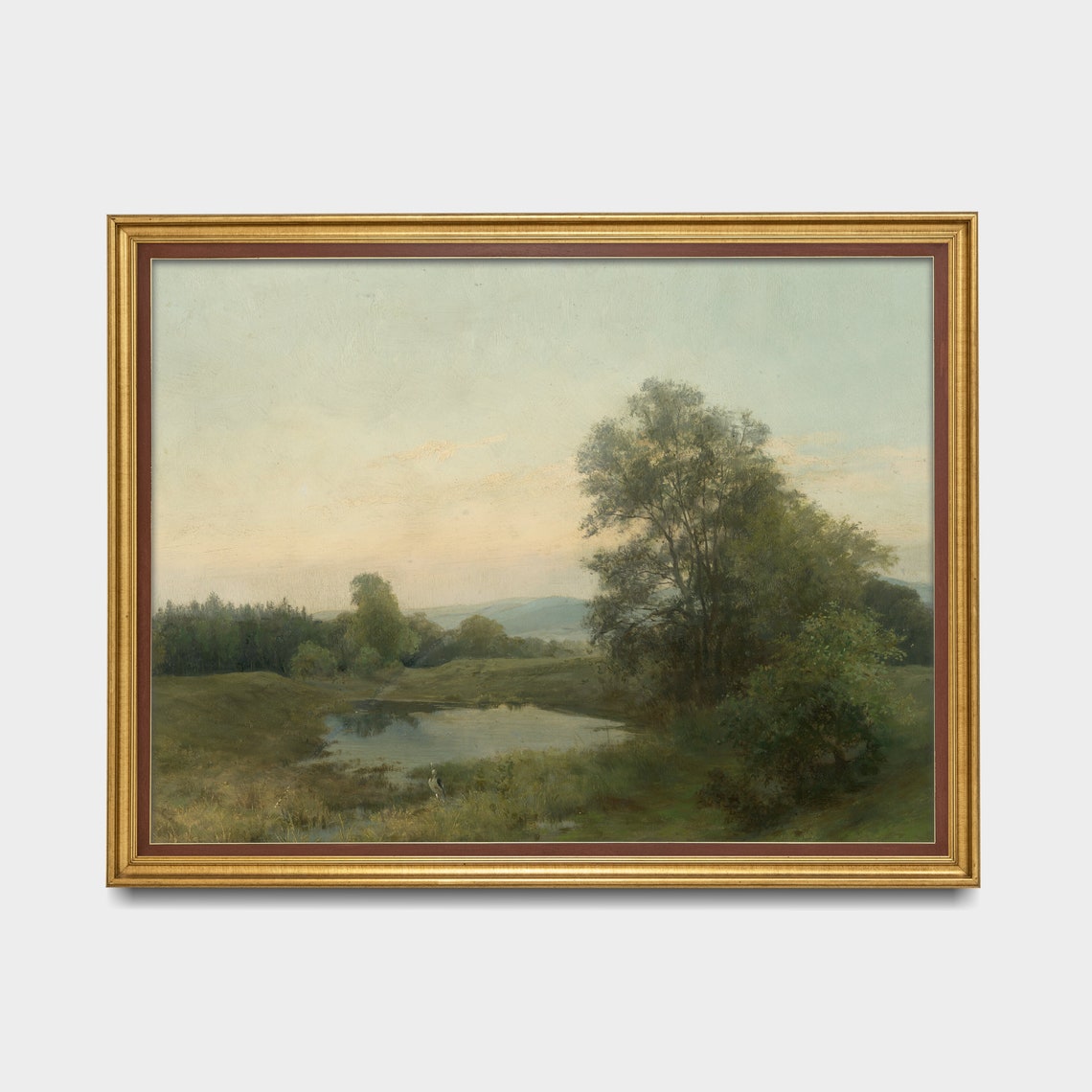 Vintage Landscape Painting Antique Country Landscape Farmhouse Decor Instant Wall Art Oil Painting Fine Print - Image 5