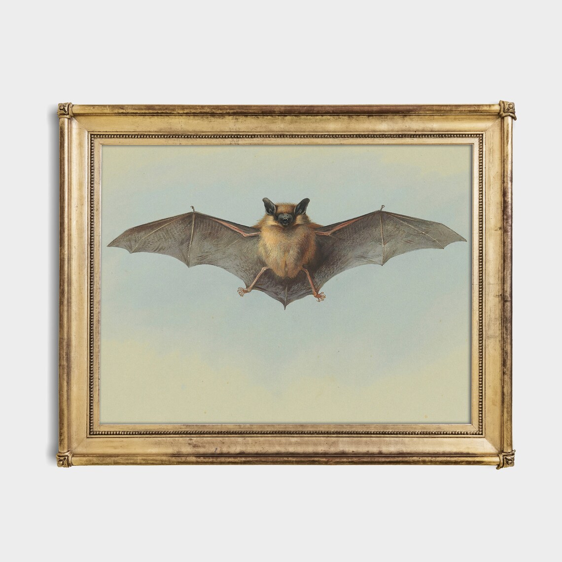 Vintage Bat Painting, Gothic Halloween Art Print - Image 2